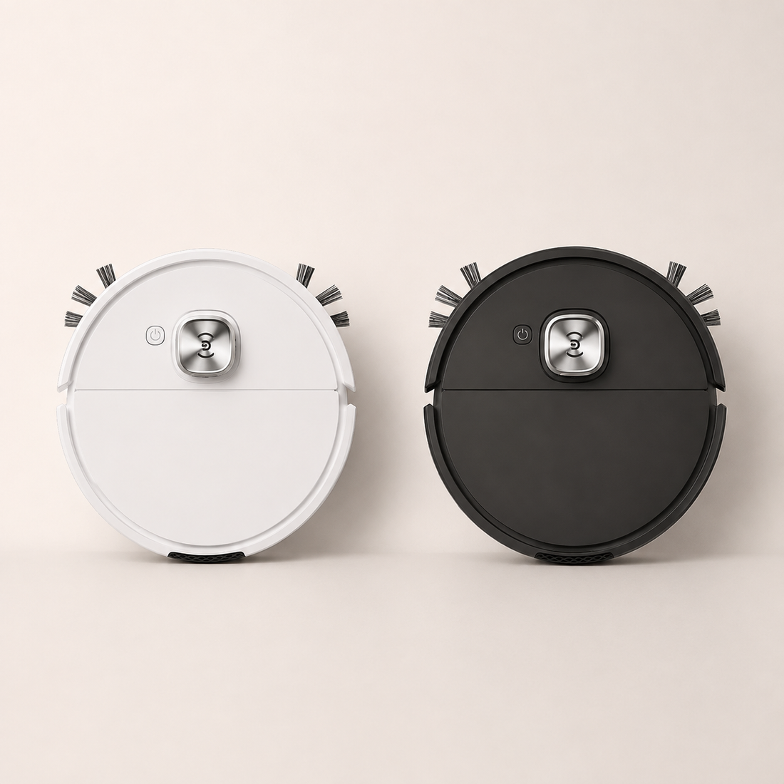 Robot aspirador, versiones blanca y negra