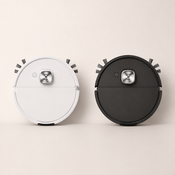 Robot aspirador, versiones blanca y negra